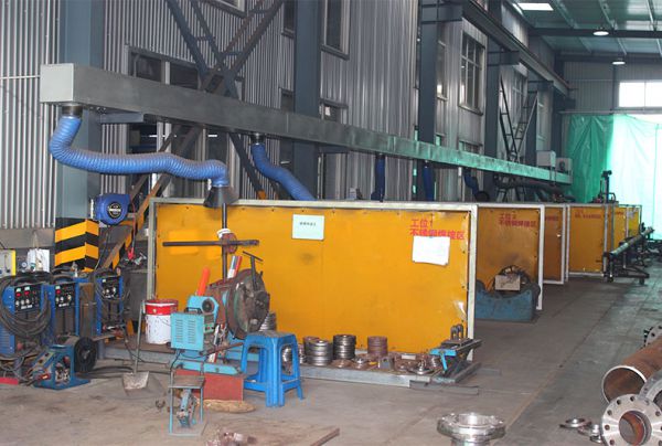 Stainless steel welding area